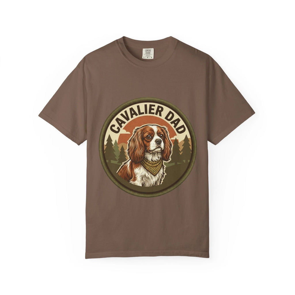 Cavalier Dad T-Shirt King Charles Dog Dad Gift Men Graphic Tee Fathers Day