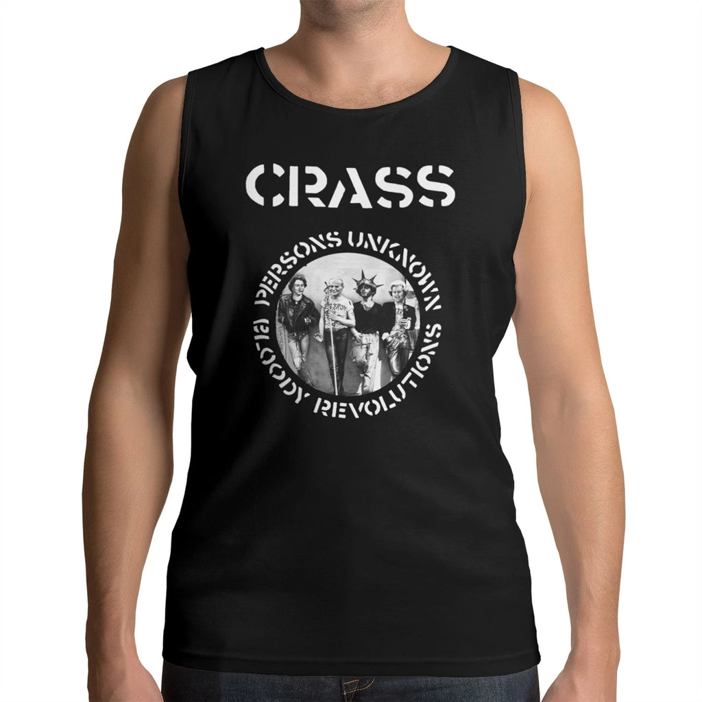 Crass Bloody Revolutions Men's Vest Top -  Hardcore Punk Anarchist