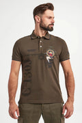 AERONAUTICA MILITARE Khaki Regular Men's Polo
