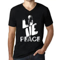 Men's Graphic T-Shirt V Neck Love Peace Eco-Friendly Limited Edition