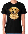 Golden Labrador Dog Portrait Unisex T-Shirt Cute Pet Lover Gift Tee