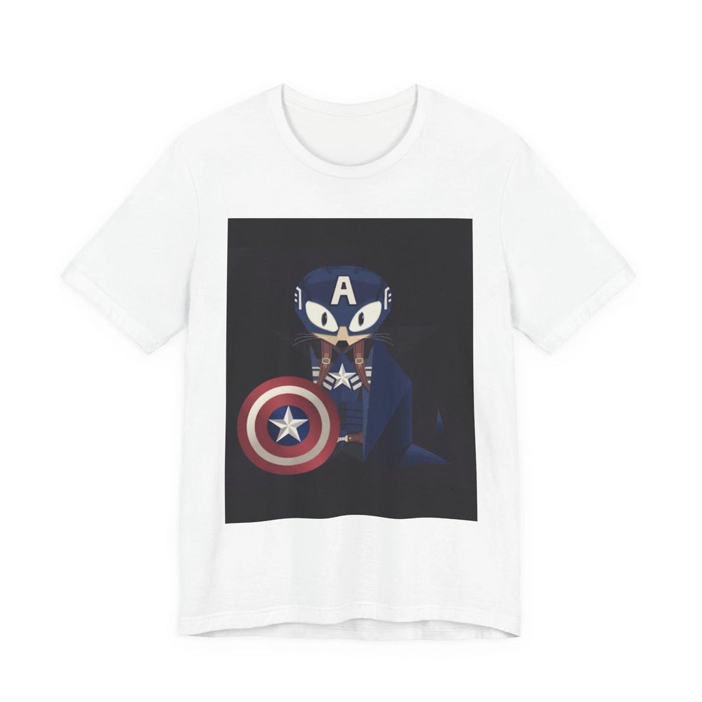 NFT Captain AmericaCat Shield Cat T-Shirt | Cute Superhero Illustration