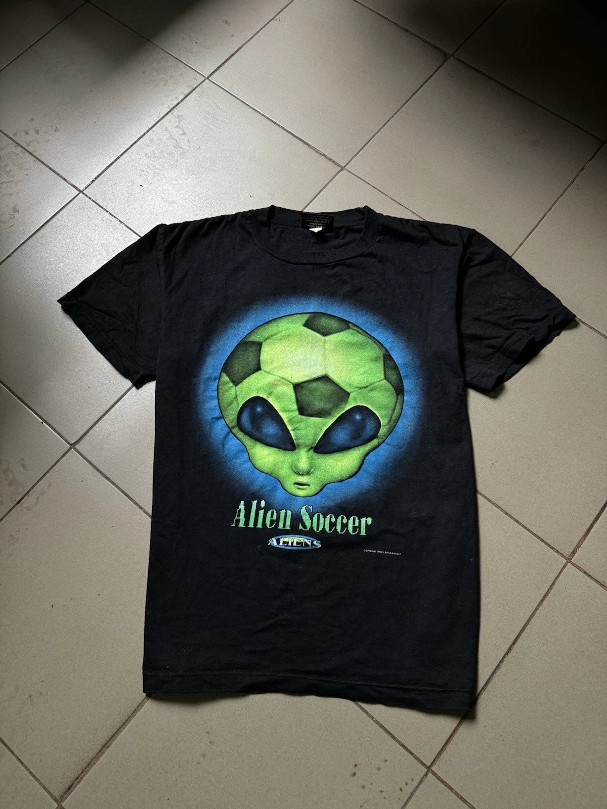 Vintage 1996 Alien Workshop Alien Soccer T Shirt  90s Size L Rare Skateboard
