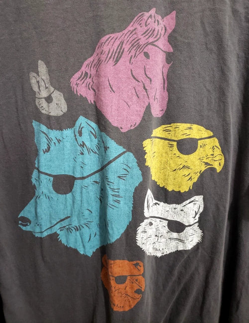 ANIMALS WITH EYEPATCHES! YES! Design by Laser Bread, Threadless Shirt, Guys 2XL