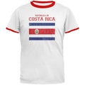 World Cup Distressed Flag Republica de Costa Rica White/Red Men's Ringer T-Shirt