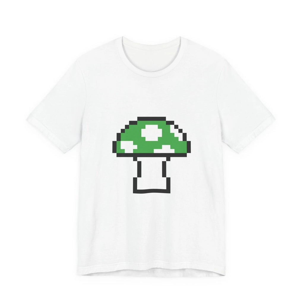 Unisex Jersey Short Sleeve Tee Cute Retro 8-Bit Pixel Art Super Green Mushroom