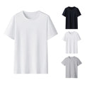 Men Casual T-Shirt Loose Fit Men Tee Solid Color Pattern For Daily Casual Wear