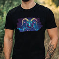Mens Goat as Astronaut Print Cotton T-Shirt Size XS to 5XL