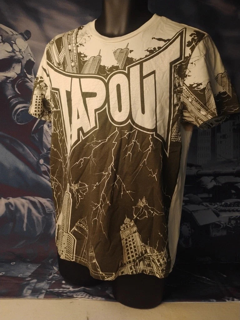 Vintage 2000s Tapout AOP Graphic Tee Size Medium