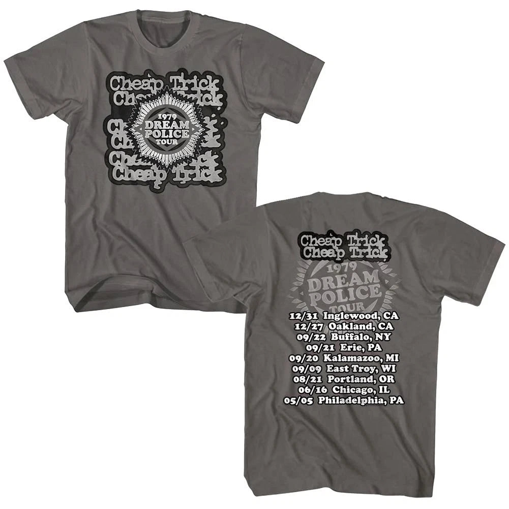 Cheap Trick Dream Police US Tour 1979 Mens T Shirt Rock Band Vintage Album Merch