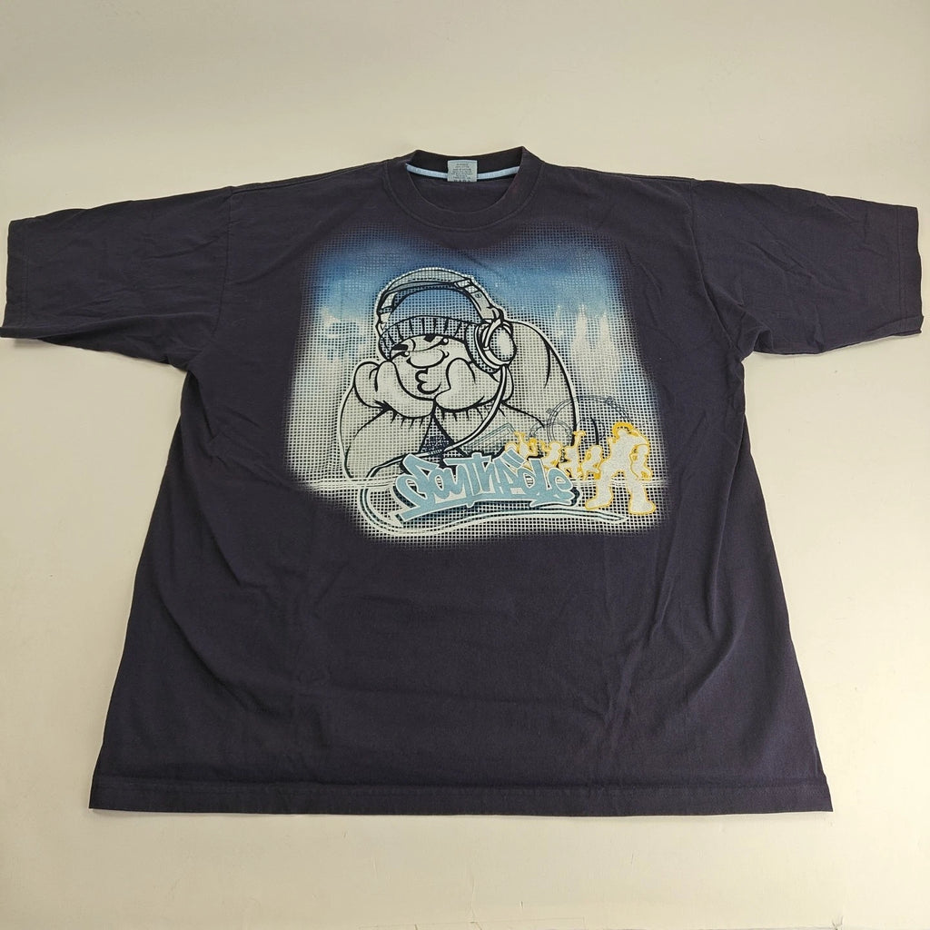 Y2K Southpole DJ Hip-Hop Blue Tshirt Mens XXL Streetwear Graphic