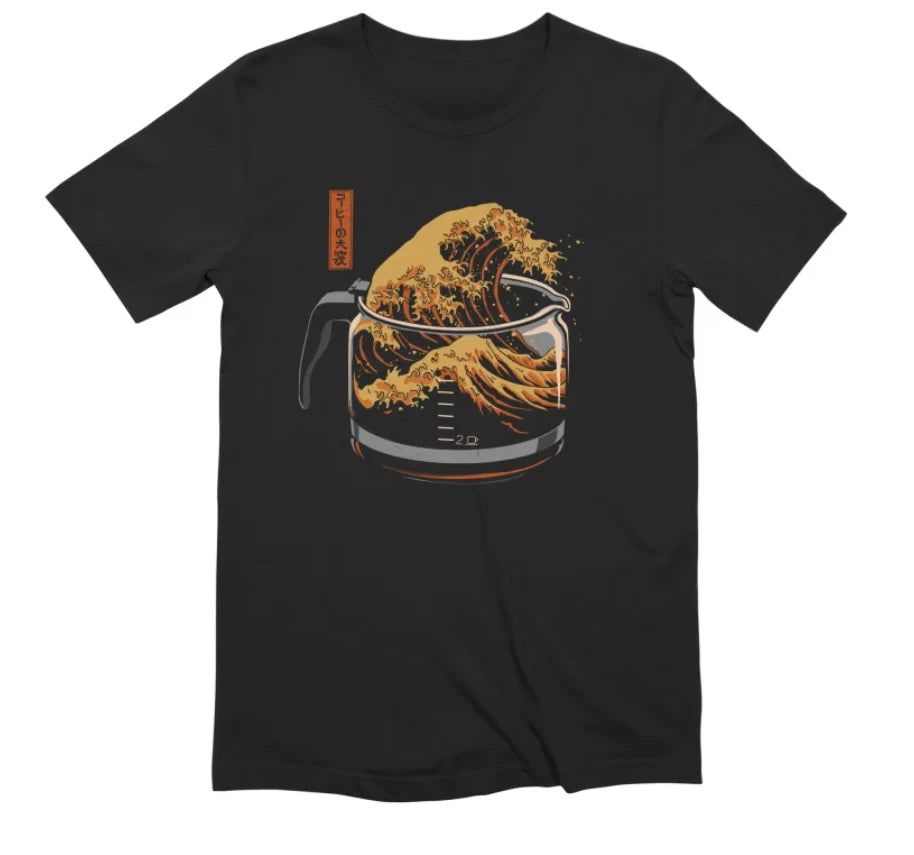 The Great Wave of Coffee T-Shirt Unisex S-5XL