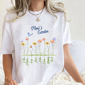 Grandma's Garden Floral T-shirt, Custom Grandkids Flowers, Mother's Day Gift