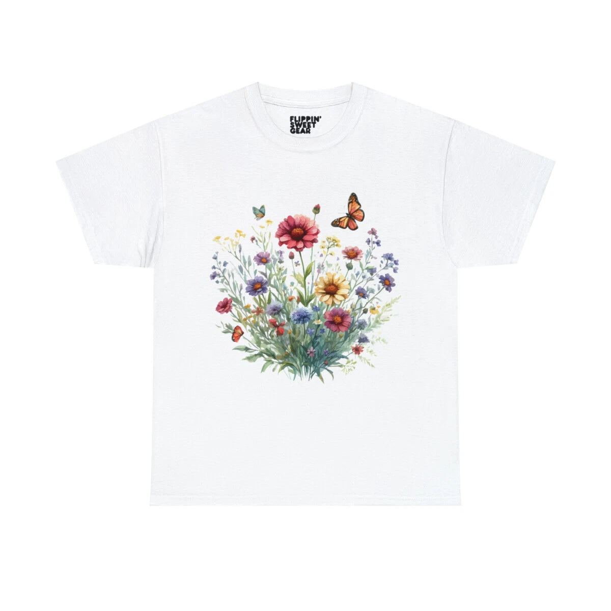 Boho Flower Garden Vintage Floral Wildflowers Graphic Tee Shirt