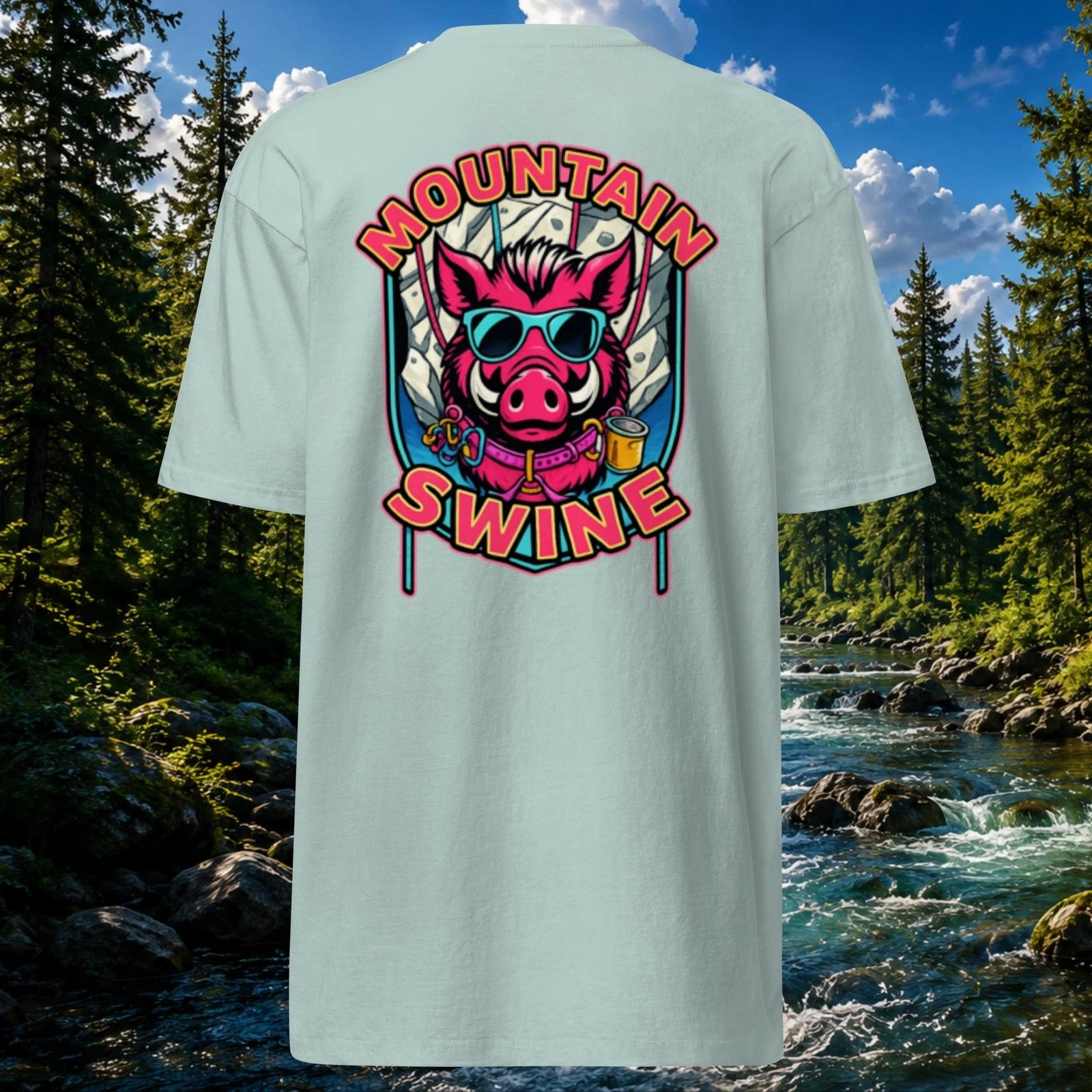 Men’s Mountain Swine Crag premium heavyweight tee