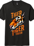 Unisex Retro Tiger Mascot Graphic Tee | Casual Outing & Daily Spirit T-Shirt