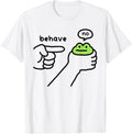 Dishonest Frog Funny Frog Meme Behave No Cartoon Design T-Shirt