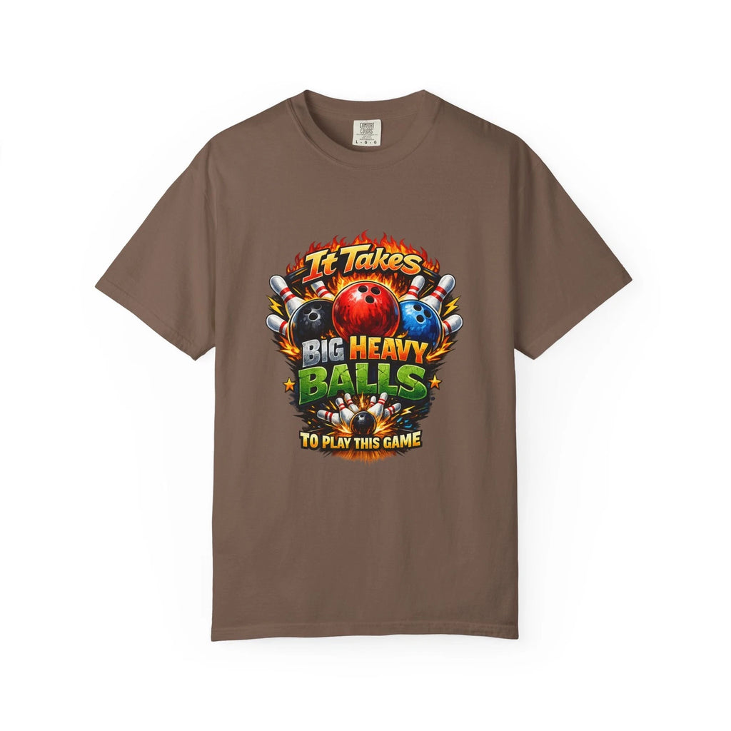 It Takes Big Heavy Balls To Play This Game T-shirt | Bowling Graphic Tee