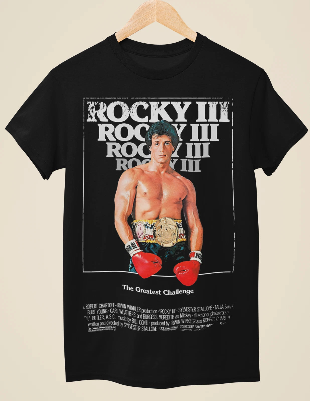 Rocky III - Movie Poster Inspired Unisex Black T-Shirt