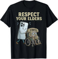 Respect Your Elders Retro Smartphone Technology Humor T-Shirt unisex T-Shirt