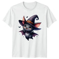 Cute Bat Witch Womens T-Shirt Cute Bat Halloween Halloween Gift For Her