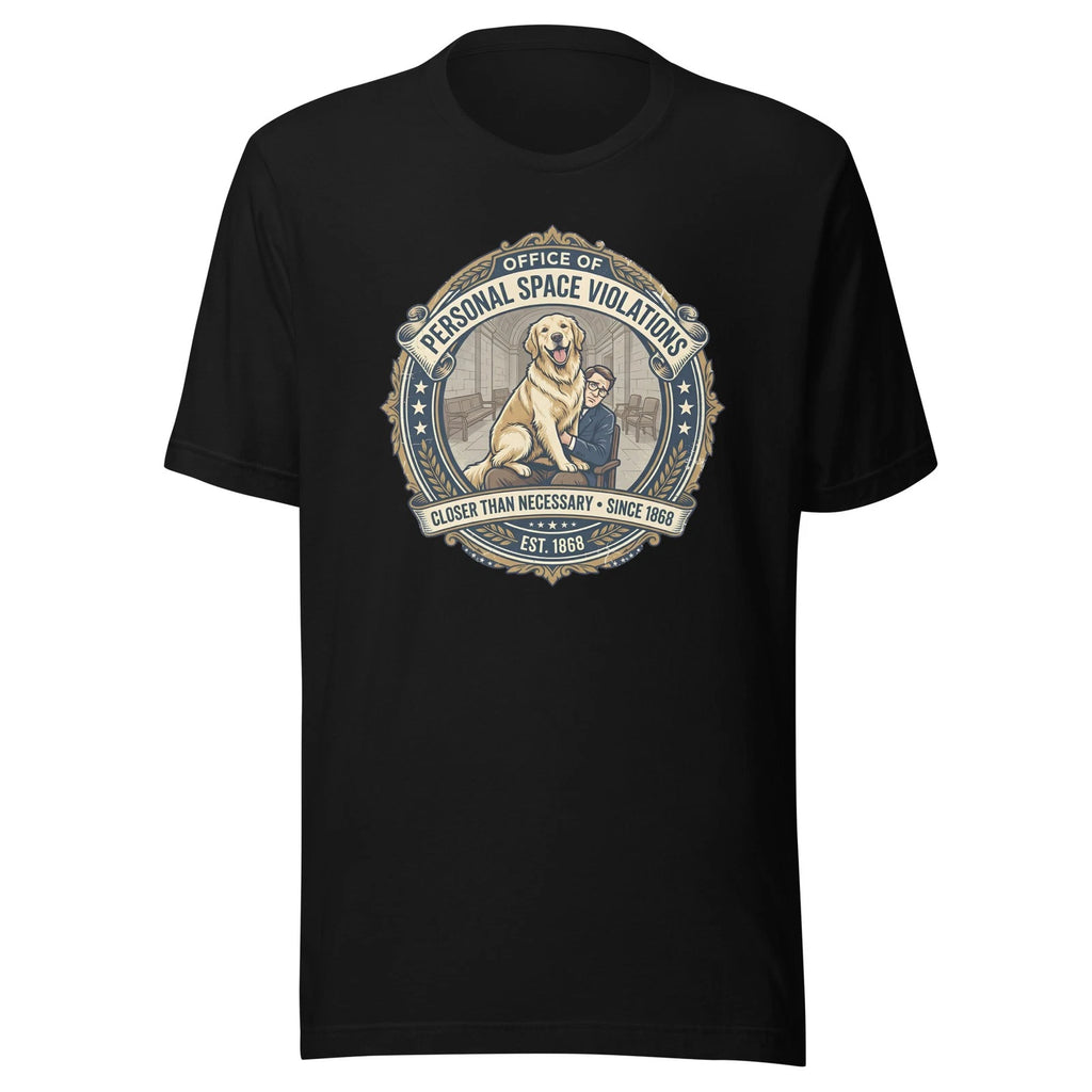 Funny Golden Retriever T-Shirt Office of Personal Space Violations Dog Lover