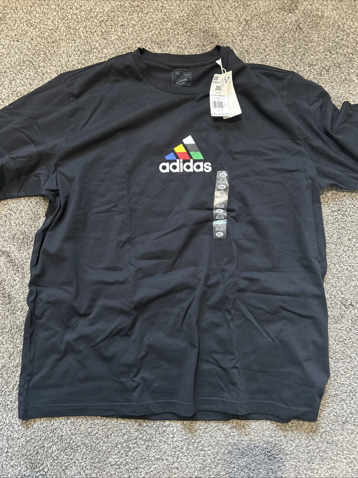 Adidas House of Tiro nations black sportswear T-shirt 2XL Streetwear