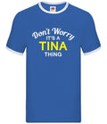 Don't Worry It's a TINA Thing - Mens Ringer - Surname Custom Name Family