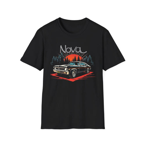 1972 Chevy Nova SS T-Shirt Classic Muscle Car Sunset Graphic Retro Chevy Tee