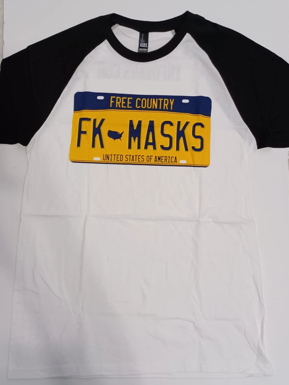 Infowars Free Country FK Masks USA Men's White T-Shirt Size Medium