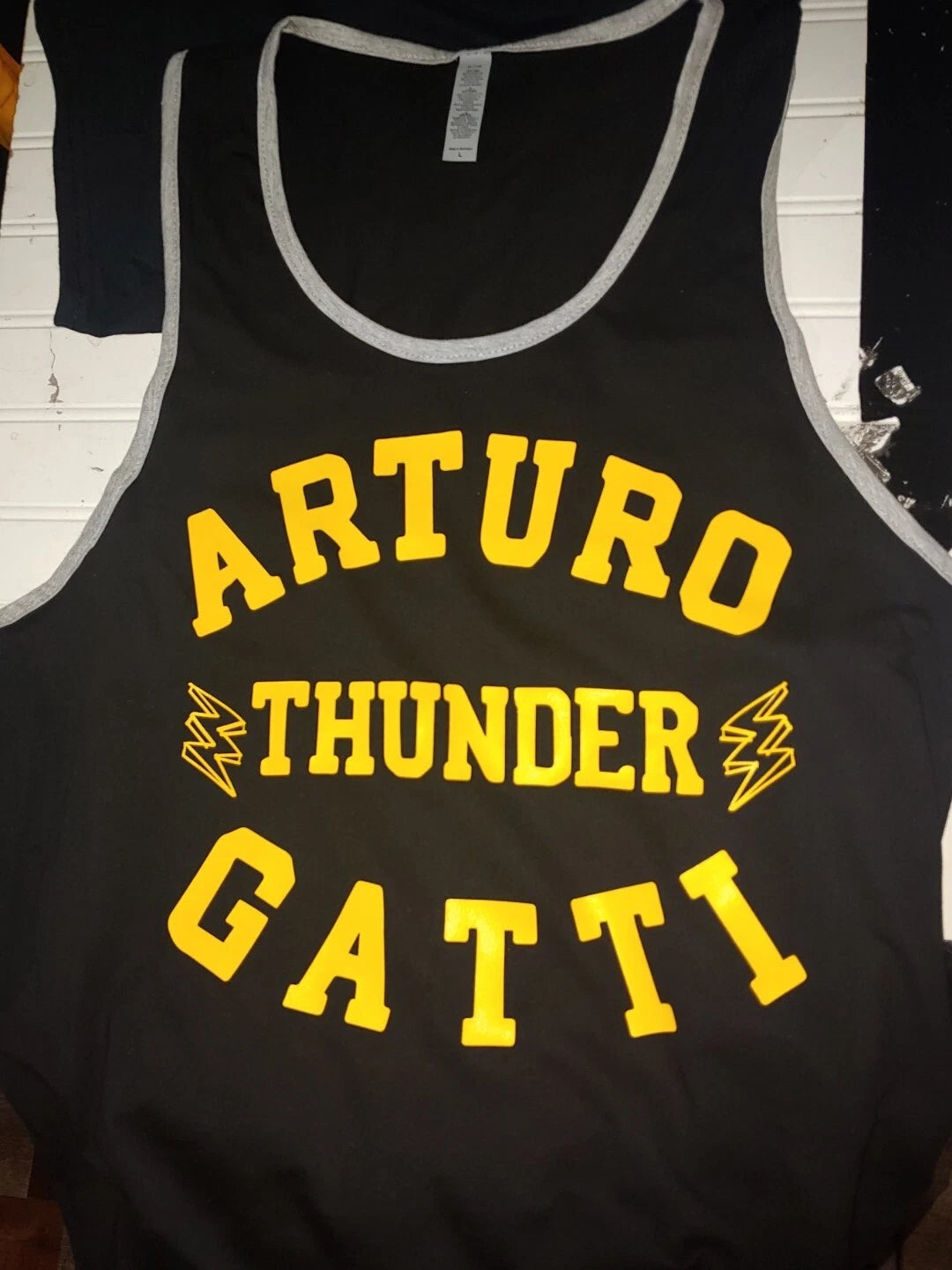 New Arturo Gatti tank new Jersey boxing Italian top gym bar thunder lightning