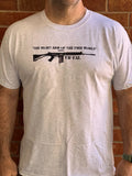 FN FAL T Shirt The Right Arm of the Free World  Rhodesian Camo Selous -36