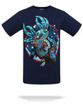 Axolotl Karani Art T-Shirt Adult Unisex Navy Short Sleeve