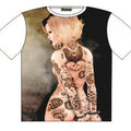 T-Shirt Sexy Tattoo Girl in Handcuffs Street fashion Mens Ladies