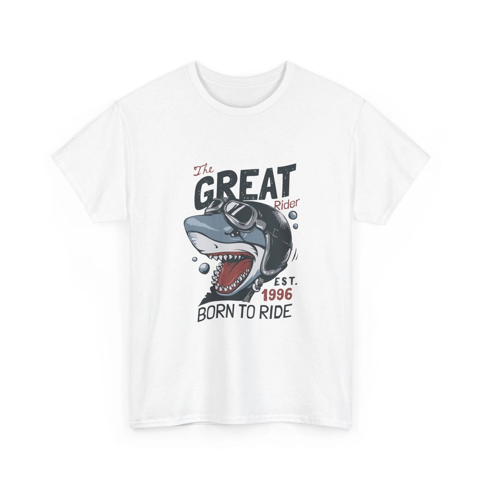 Shark Biker Born to Ride T-Shirt | Motorcycle Helmet Shark, Cool T-Shirt Style