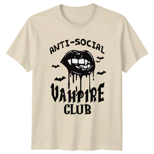 Anti-Social Vampire Club T-Shirt Gothic Horror Halloween Vampire Halloween Gift