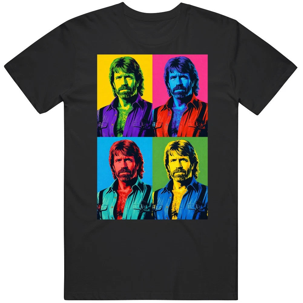 Chuck Norris Warhol  Pop  Art Parody Fan  Movie  Fan Gift T Shirt