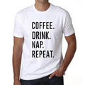 ULTRABASIC men's t-shirt coffee drink nap repetition coffee drink nap