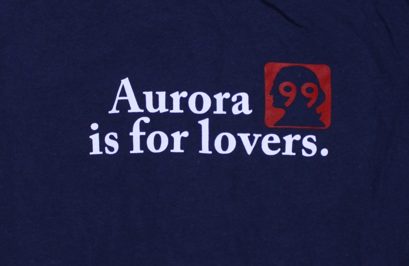 Handmade Seattle Screenprint t-shirt navy Aurora is for Lovers Hwy 99 design