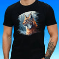 Mens Lynx Motif Cotton T-Shirt Size S to 5XL