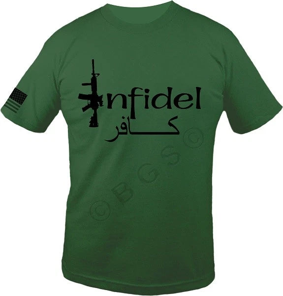 INFIDEL Navy Seals Delta Force Spec Ops SHORT SLEEVE T shirt S-3X GREEN Marines