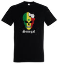 Senegal Football Skull I T-Shirt senegalese Soccer Flag World Championship