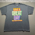 Big Men T-Shirt Cotton Blend 2XL Sarcastic Graphic Retro Humor Gray
