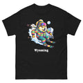 Wyoming Doge Skiing Funny Ski Skier Dog Meme Cute Shirt T-Shirt