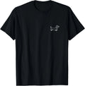 Dachshund Wiener Dog Minimalist Badge Patch Line Art T-Shirt