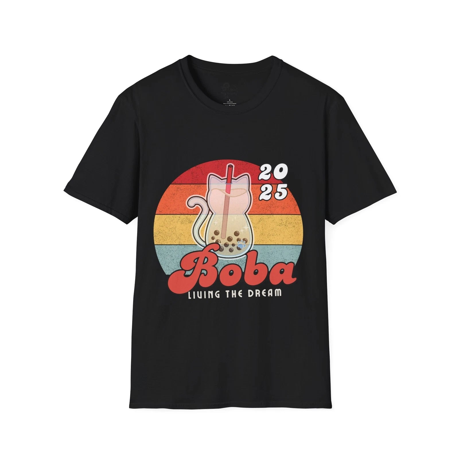 Boba Tea Lover T-Shirt, Cute Cat Design, Trendy Fashion,