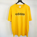 Vintage Adidas Soccer Y2K Yellow T-Shirt Men's L 2000s World Cup