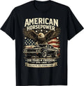 American Horsepower 250 Years of Freedom Muscle Car T-Shirt