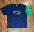 Ginga Carioca Brazil Soccer T shirt Men XL Brazilian Flag On Arm Futbol