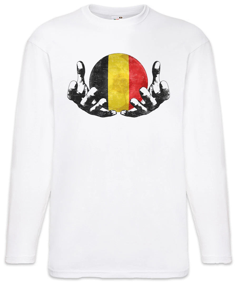 Belgium Football Magic Ball Men Long Sleeve T-Shirt belgian Soccer Flag